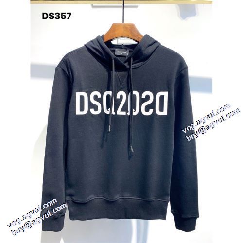 パーカー 2021秋冬 英字 ディースクエアードスーパーコピー 2色可選 ディースクエアード DSQUARED2 人気商品登場 スタイリッシュ 男女兼用パーカー