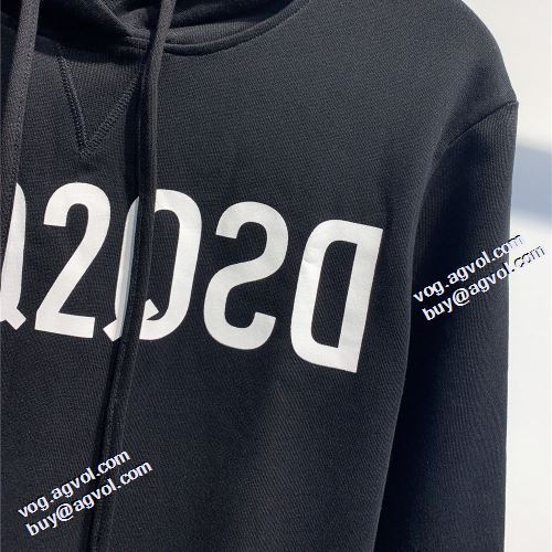 パーカー 2021秋冬 英字 ディースクエアードスーパーコピー 2色可選 ディースクエアード DSQUARED2 人気商品登場 スタイリッシュ 男女兼用パーカー