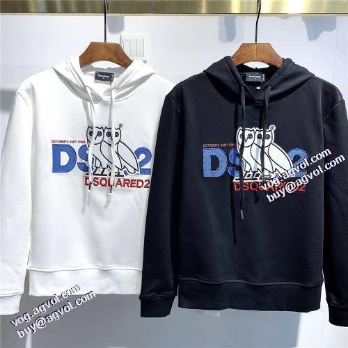 パーカー 2色可選 ディースクエアード DSQUARED2 プリントパーカ 大絶賛の履き心地! オシャレロゴパーカー 2021秋冬 ディースクエアードコピー ブランド