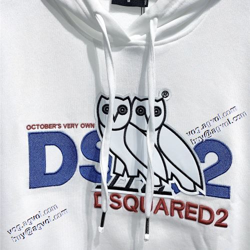 パーカー 2色可選 ディースクエアード DSQUARED2 プリントパーカ 大絶賛の履き心地! オシャレロゴパーカー 2021秋冬 ディースクエアードコピー ブランド