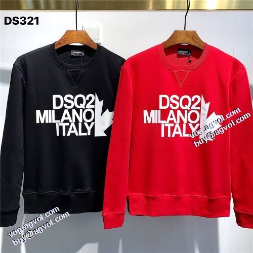 プルオーバーパーカー 2021秋冬 リブ付 ディースクエアード偽物ブランド 秋の定番 ディースクエアード DSQUARED2 2色可選 幅広いジャンル スタイリッシュ