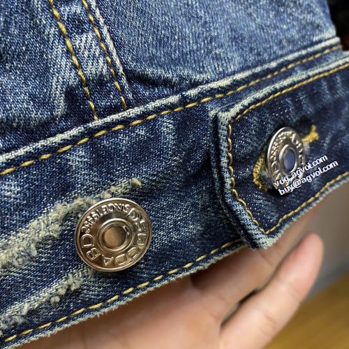 プリント柄 完成度の高い逸品 ディースクエアード偽物ブランド 2021秋冬 ディースクエアード DSQUARED2 デニムジャケット 飽きのこないデザイン