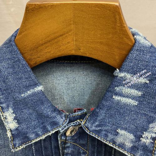 刺繍使い 2021秋冬 ディースクエアード DSQUARED2 デニムジャケット 高級感漂わせる ディースクエアードスーパーコピー 秋のお出かけに最適