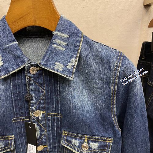 刺繍使い 2021秋冬 ディースクエアード DSQUARED2 デニムジャケット 高級感漂わせる ディースクエアードスーパーコピー 秋のお出かけに最適