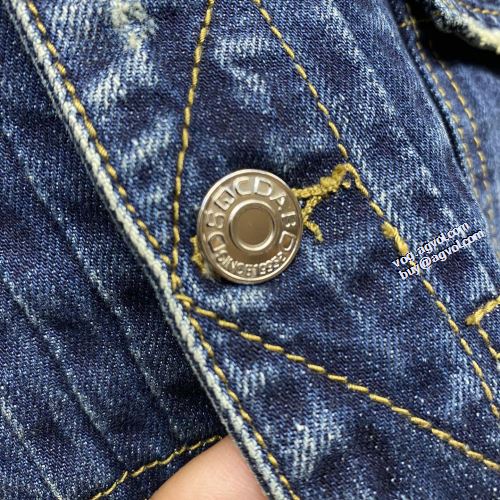 刺繍使い 2021秋冬 ディースクエアード DSQUARED2 デニムジャケット 高級感漂わせる ディースクエアードスーパーコピー 秋のお出かけに最適