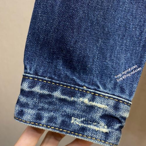 刺繍使い 2021秋冬 ディースクエアード DSQUARED2 デニムジャケット 高級感漂わせる ディースクエアードスーパーコピー 秋のお出かけに最適