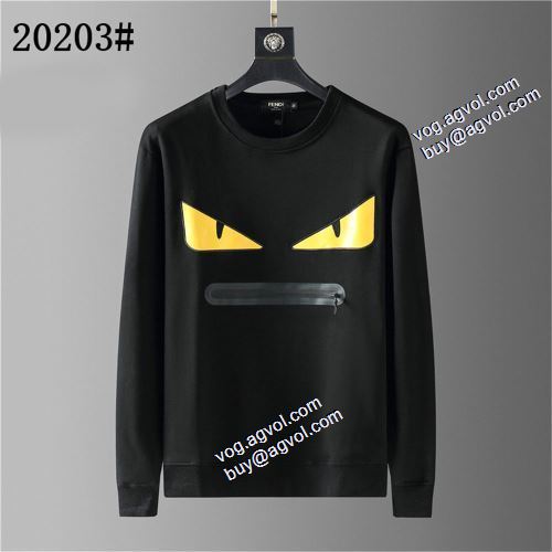 お洒落に魅せる 2021秋冬 プリントパーカ フェンディプルオーバーパーカー FENDI 偽物ブランド 