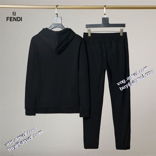 帽子付き 2021秋冬 フェンディ FENDI 芸能人に愛用者続出 セットアップ上下 フェンディブランドスーパーコピー 大好評 2色可選 