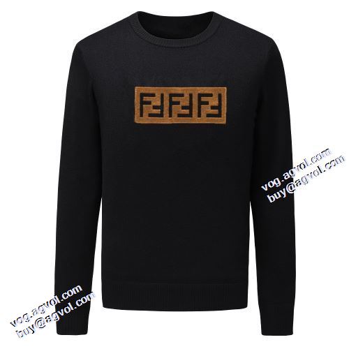 セーター フェンディコピーブランド ラウンドネック 2021秋冬 フェンディ FENDI コーデ 知的なムードを演出 3色可選 しっかり暖かな感じ 