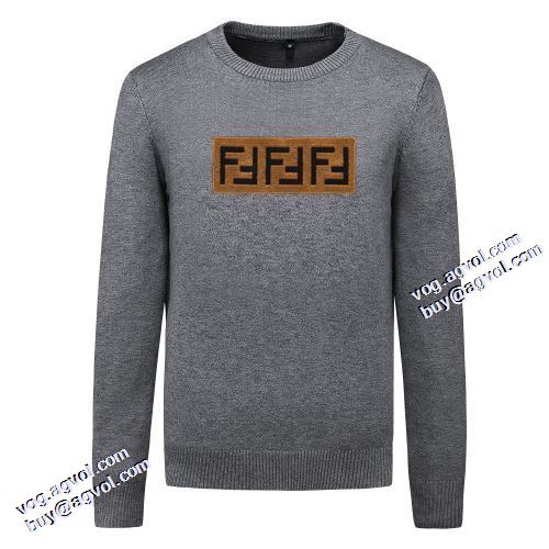 セーター フェンディコピーブランド ラウンドネック 2021秋冬 フェンディ FENDI コーデ 知的なムードを演出 3色可選 しっかり暖かな感じ 