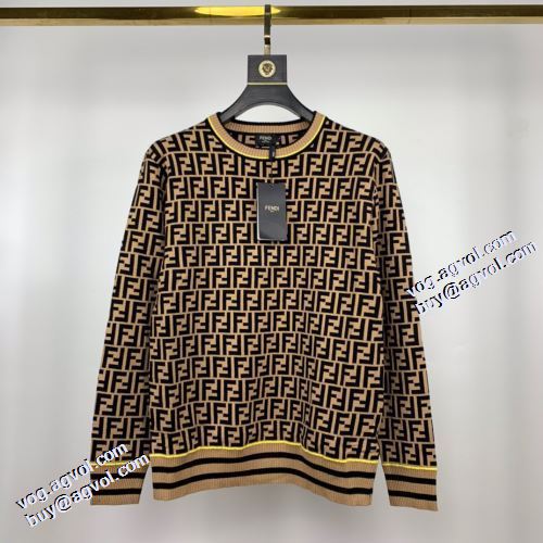 洗練を十分に演出する セーター 2021秋冬 フェンディブランドスーパーコピー フェンディ FENDI プリント柄 適度な厚み