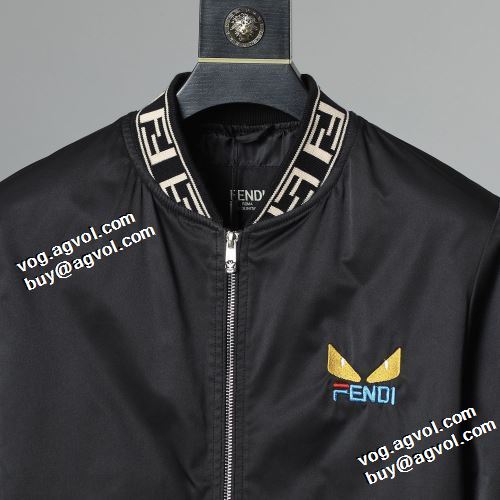 フェンディコピー 着心地抜群 2021秋冬 フェンディ FENDI ブルゾン 2色可選 ポケットづき 防寒機能ある シンプルなデザイン