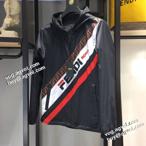 ブルゾン フード付きコート おしゃれな装い 防寒機能ある 2021秋冬 フェンディ FENDI 人気ブランド フェンディコピーブランド