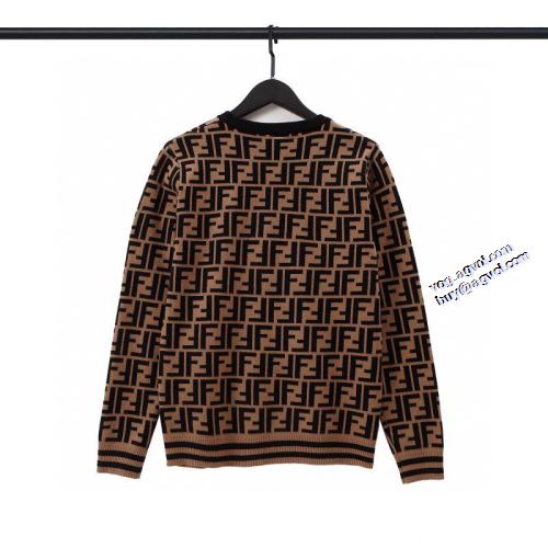 魅力ファッション 2色可選 大花プリント フェンディスーパーコピー 2022早春 FENDI セーター コピー リブ付 優美なファー使い