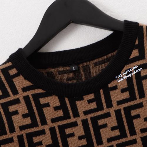 魅力ファッション 2色可選 大花プリント フェンディスーパーコピー 2022早春 FENDI セーター コピー リブ付 優美なファー使い
