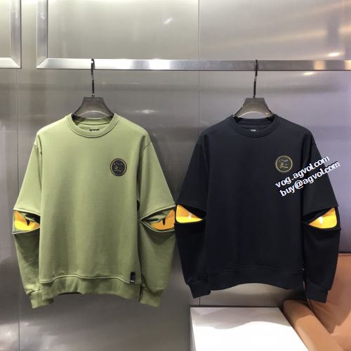 2色可選 男女兼用パーカー 今買い◎得 2022新作 FENDI プルオーバーパーカー リブ付 おしゃれさ抜群パーカ フェンディコピー