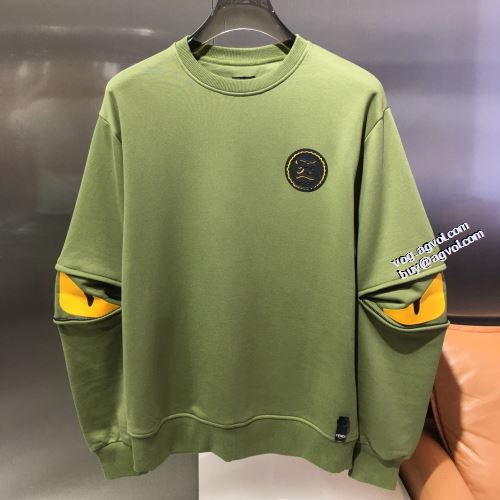 2色可選 男女兼用パーカー 今買い◎得 2022新作 FENDI プルオーバーパーカー リブ付 おしゃれさ抜群パーカ フェンディコピー