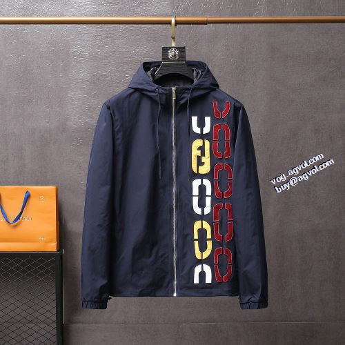 2022新作 海外セレブ愛用 フェンディブランド コピー FENDI ブルゾン コート 2色可選 フェンディスーパーコピー プリント柄 高級感漂わせる こだわりのコート