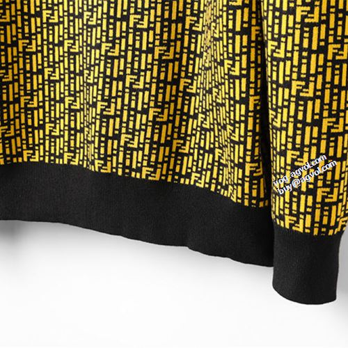 2022新作 FENDI セーター 大花プリント タートルネックのセーター フェンディスーパーコピー 防寒 先行販売