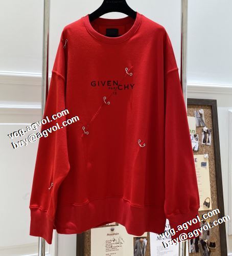 先行販売 2021秋冬 ジバンシー GIVENCHY プルオーバーパーカー 2色可選 ジバンシィコピー パーカーワンピース 定番無地パーカー 存在感のある