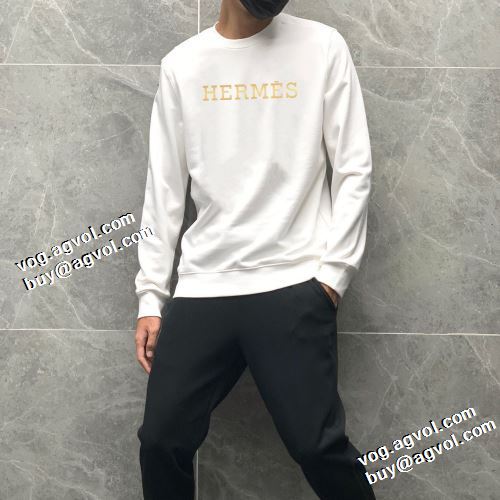 2021秋冬 エルメス HERMES 先行販売 エルメスコピー 2色可選 厚手の生地 ロゴパーカー 防寒