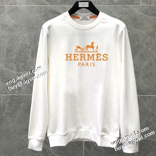 2色可選 ロゴパーカー スタイリッシュ 秋着用 豊富なサイズ 2021秋冬 エルメス HERMES プルオーバーパーカー エルメスブランド 偽物 通販
