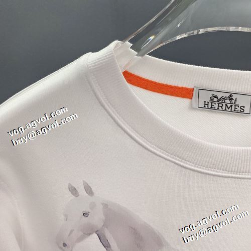 オシャレロゴパーカー エルメス偽物ブランド 高品質 人気 2色可選 2021秋冬 エルメス HERMES プルオーバーパーカー 飽きのこないデザイン