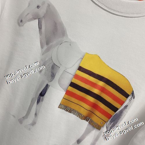 オシャレロゴパーカー エルメス偽物ブランド 高品質 人気 2色可選 2021秋冬 エルメス HERMES プルオーバーパーカー 飽きのこないデザイン