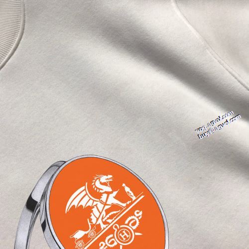 オリジナルプリント 2021秋冬 エルメス HERMES プルオーバーパーカー エルメスブランド コピー お洒落に魅せる 厚手の生地 2色可選