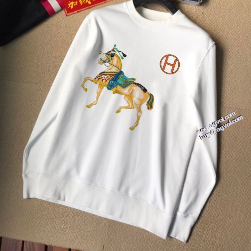 シンプルなデザイン スタイリッシュな印象 エルメススーパーコピー 2色可選 2021秋冬 エルメス HERMES プルオーバーパーカー 厚手