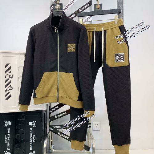 実用性に溢れるアイテム 2021秋冬 ロエベスーパーコピー 激安 ロエベ LOEWE 3色可選 セットアップ上下 スタンドネック 秋着用