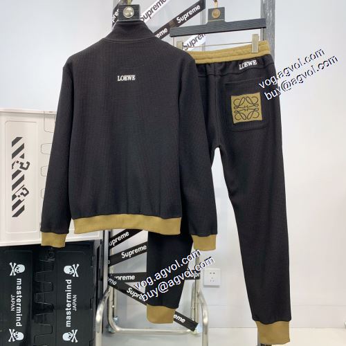 実用性に溢れるアイテム 2021秋冬 ロエベスーパーコピー 激安 ロエベ LOEWE 3色可選 セットアップ上下 スタンドネック 秋着用