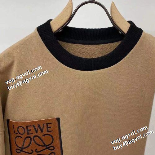豊富なサイズ 2色可選 ポケットづき プルオーバーパーカー 2021秋冬 ロエベ LOEWE アウトドア系 ロエベブランド 偽物 通販