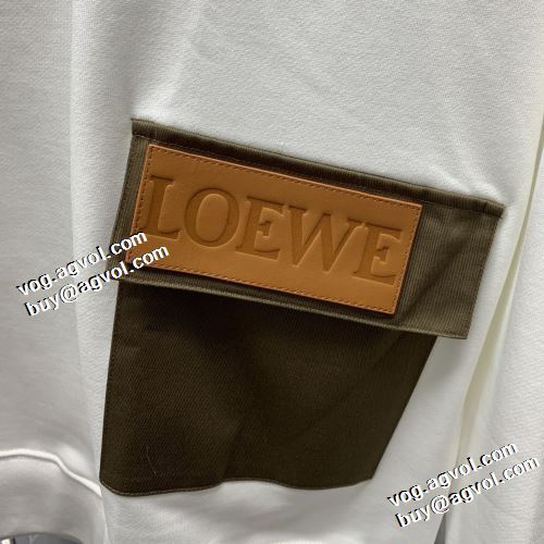 2021秋冬 ロエベ LOEWE  ロエベコピー 2色可選 プルオーバーパーカー オシャレロゴパーカー 秋着用 上品上質