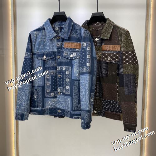大絶賛の履き心地! デニムジャケット ジャケット 2色可選 スナップ止め仕様 楽に着用出来る ロエベコピー ブランド 2021秋冬 ロエベ LOEWE