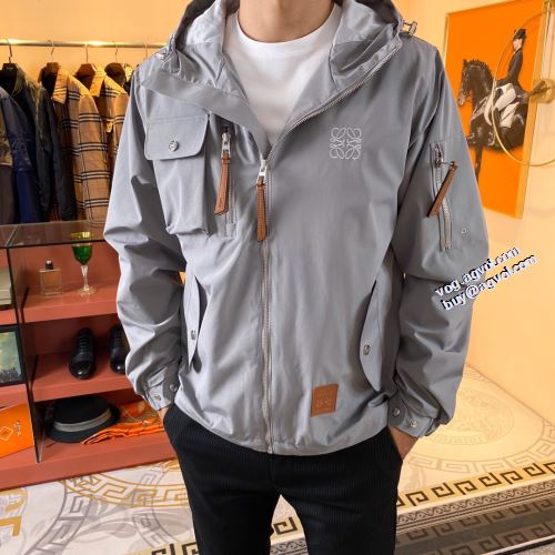 耐久性のある 2021秋冬 ロエベ LOEWE ジャケット  3色可選 ブルゾン ロエベ偽物ブランド フード付きコート 楽に着用出来る