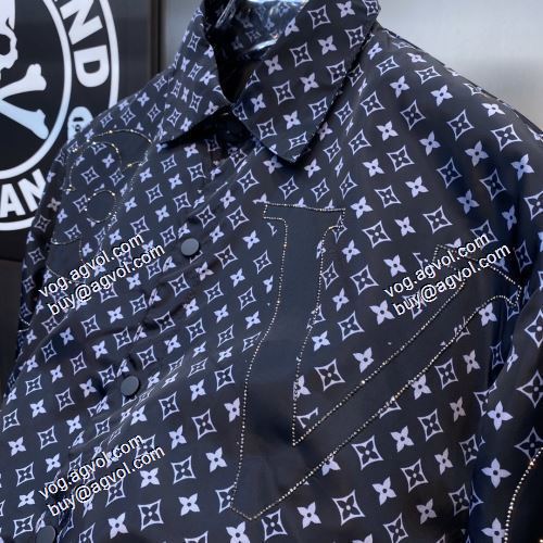 テーラードジャケット 2021秋冬 ルイ ヴィトン LOUIS VUITTON 艶やかなコート 数に限りがある LOUIS VUITTONブランド コピー