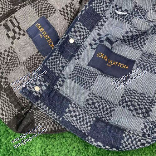 デニムジャケット  2色可選 2021秋冬 ルイ ヴィトン LOUIS VUITTON フェミニンコート 魅力ファッション LOUIS VUITTON偽物ブランド