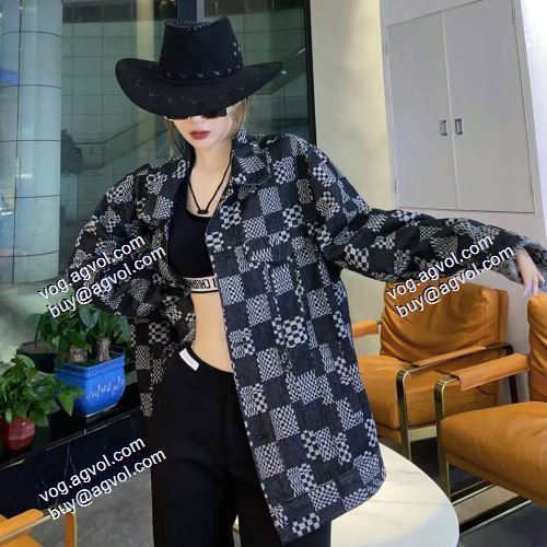 デニムジャケット  2色可選 2021秋冬 ルイ ヴィトン LOUIS VUITTON フェミニンコート 魅力ファッション LOUIS VUITTON偽物ブランド