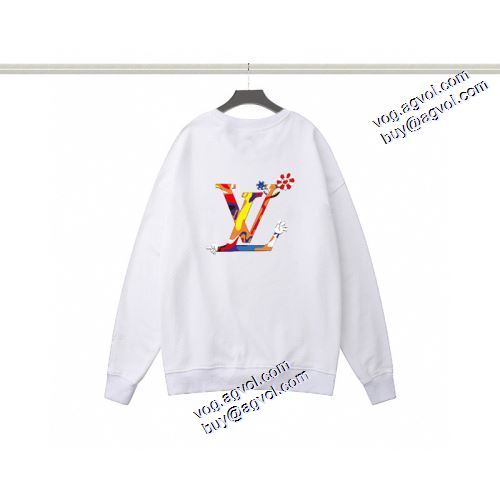 2021秋冬 ルイ ヴィトン LOUIS VUITTON 2色可選 海外セレブ愛用 ルイ ヴィトン偽物ブランド プルオーバーパーカー 男女兼用パーカー