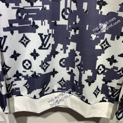 ルイ ヴィトン偽物ブランド 大好評 2021秋冬 ルイ ヴィトン LOUIS VUITTON プルオーバーパーカー 総柄