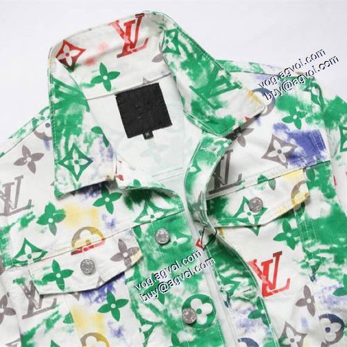 デニムジャケット 鮮やかな配色 LOUIS VUITTONスーパーコピー  人気新品★超特価★ 2021秋冬 ルイ ヴィトン LOUIS VUITTON