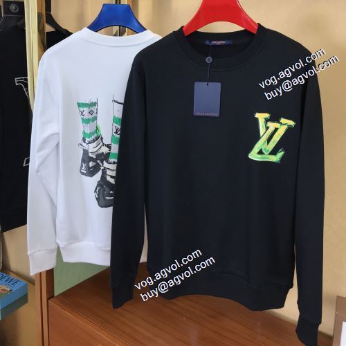 海外セレブ愛用 ルイ ヴィトンスーパーコピー 激安 2021秋冬 ルイ ヴィトン LOUIS VUITTON プルオーバーパーカー 2色可選 秋の定番