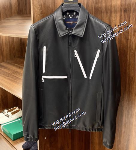革ジャンパー 上質 ルイ ヴィトンスーパーコピー 最安値に挑戦 2021秋冬 ルイ ヴィトン LOUIS VUITTON