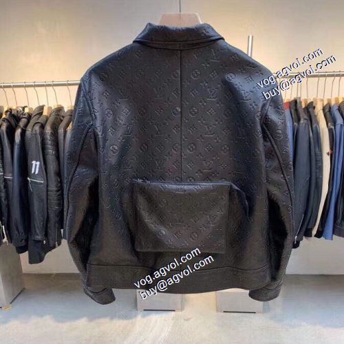 人目を惹くデザイン 革ジャンパー 2021秋冬 ルイ ヴィトン LOUIS VUITTON 人気販売中 ルイ ヴィトンブランドスーパーコピー