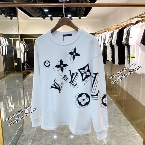 幅広いジャンル 2色可選 ルイ ヴィトンブランド コピー 2021秋冬 ルイ ヴィトン LOUIS VUITTON 存在感のある プルオーバーパーカー