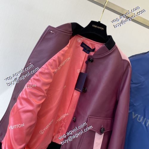 2021秋冬 ルイ ヴィトン LOUIS VUITTON ルイ ヴィトンブランド コピー 一番人気の新作はこれ 革ジャケット 上質 満足できるコート