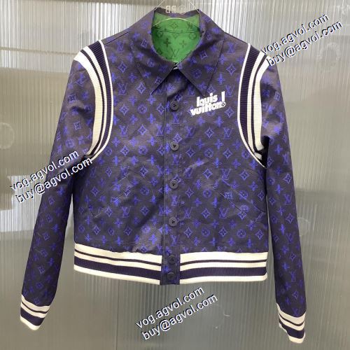 ルイ ヴィトン偽物ブランド 2021秋冬 ルイ ヴィトン LOUIS VUITTON 2色可選 セール中 ブルゾン プリント柄 こだわりのコート