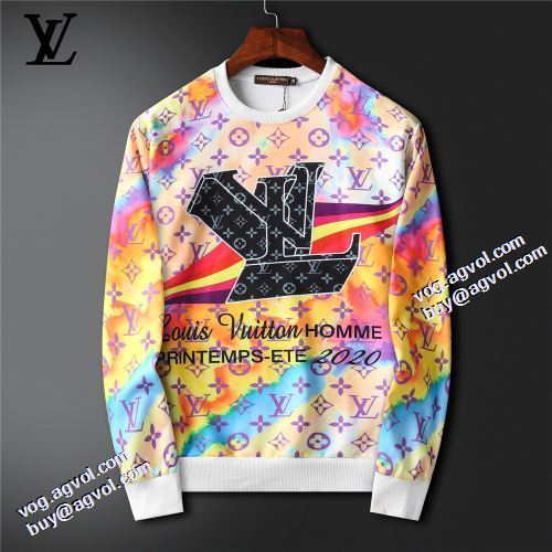 魅力ファッション 2021秋冬 プルオーバーパーカー ルイ ヴィトンコピー ブランド ルイ ヴィトン LOUIS VUITTON 迷彩総柄 幅広いジャンル 英字 2色可選