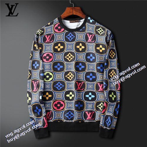 プルオーバーパーカー 2021秋冬 ルイ ヴィトン LOUIS VUITTON 個性的 ルイ ヴィトンスーパーコピー 激安 3色可選 プリントパーカ おしゃれさ抜群パーカ
